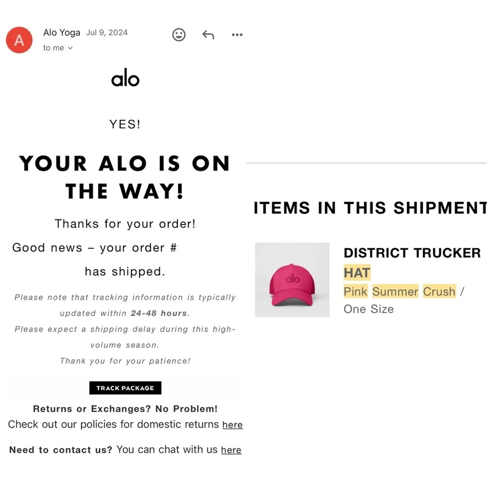 NWT Alo Yoga | District Trucker Hat‎ in Pink Summer Crush